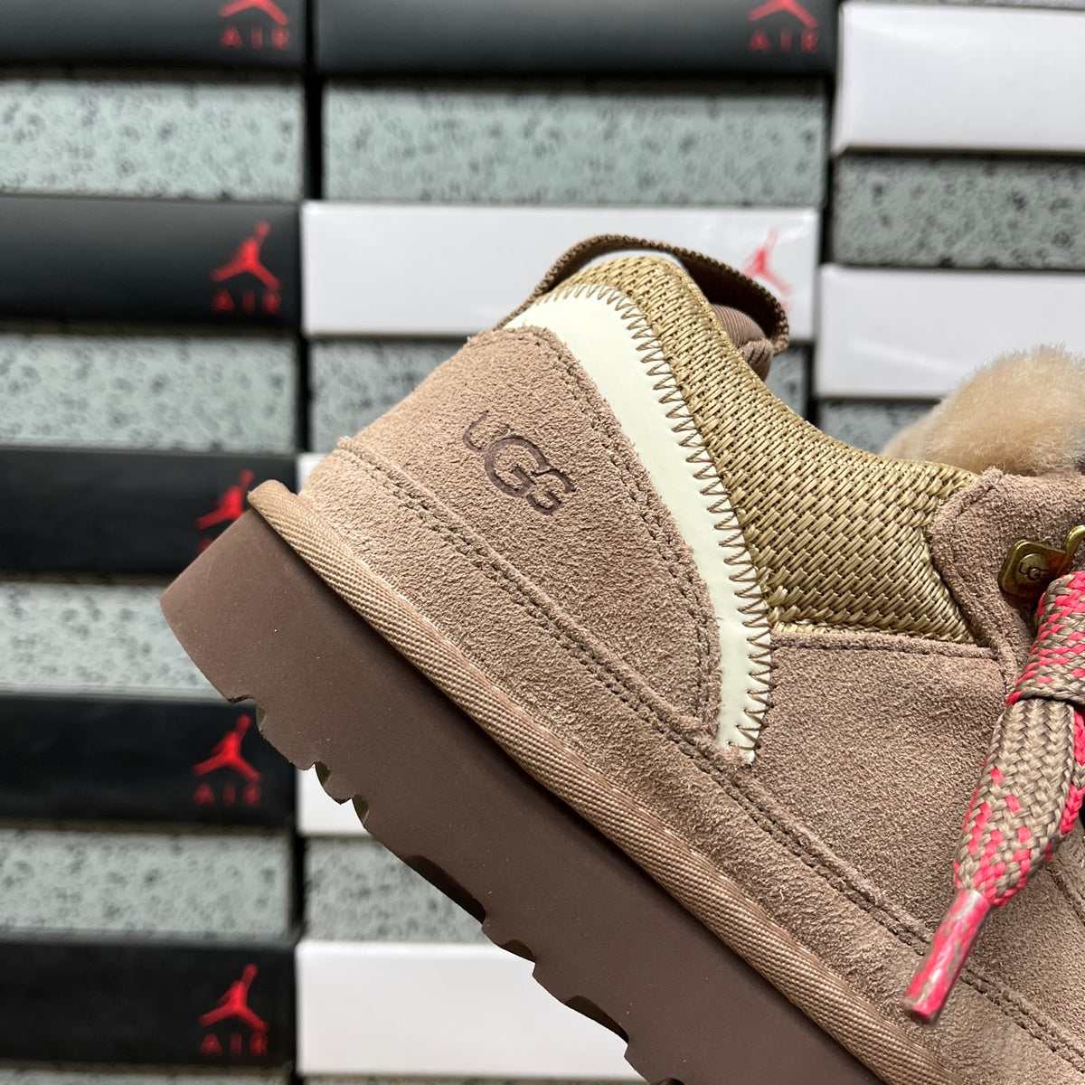 UGG Low-Top Platform Sneakers in Brown & Pink