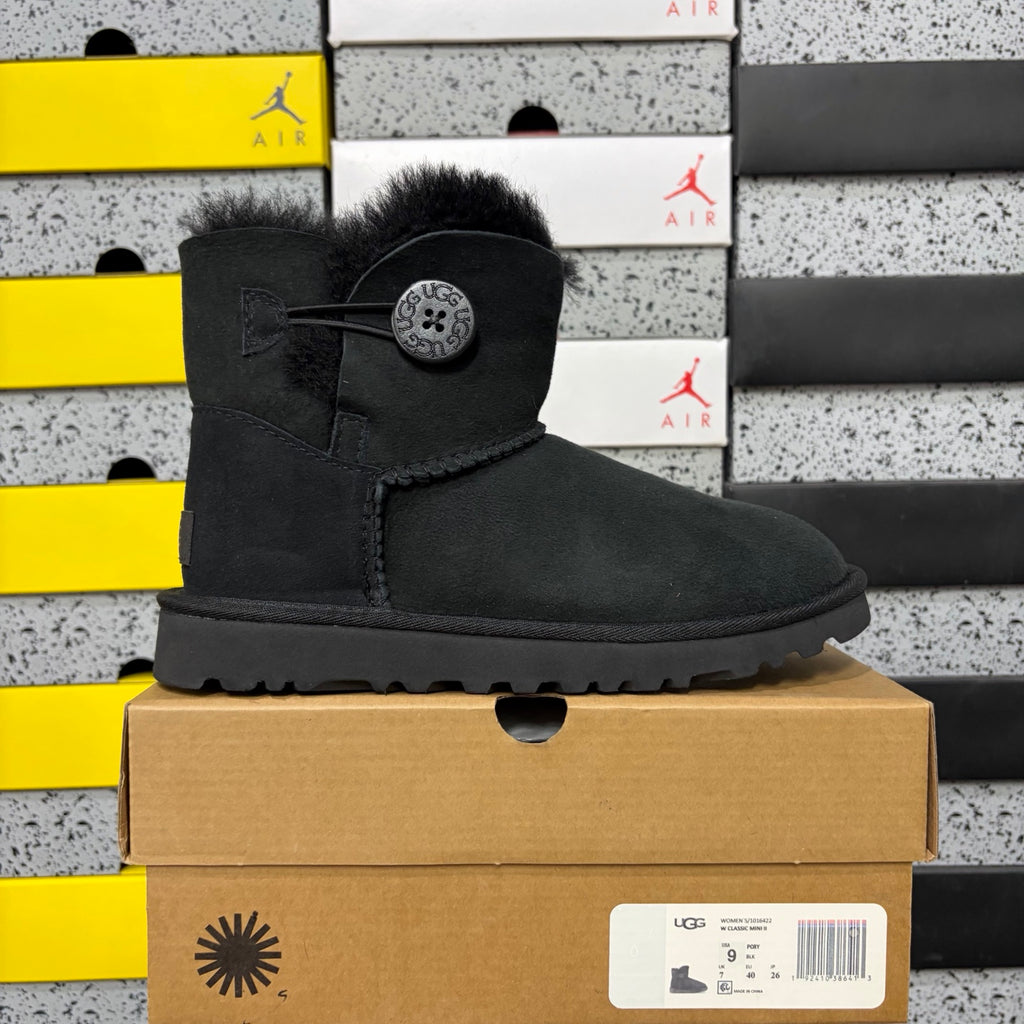 UGG Mid-Calf Button Boots in Black