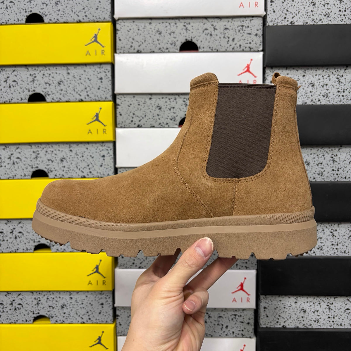 UGG Lug-Sole Chelsea Ankle Boots in Chestnut