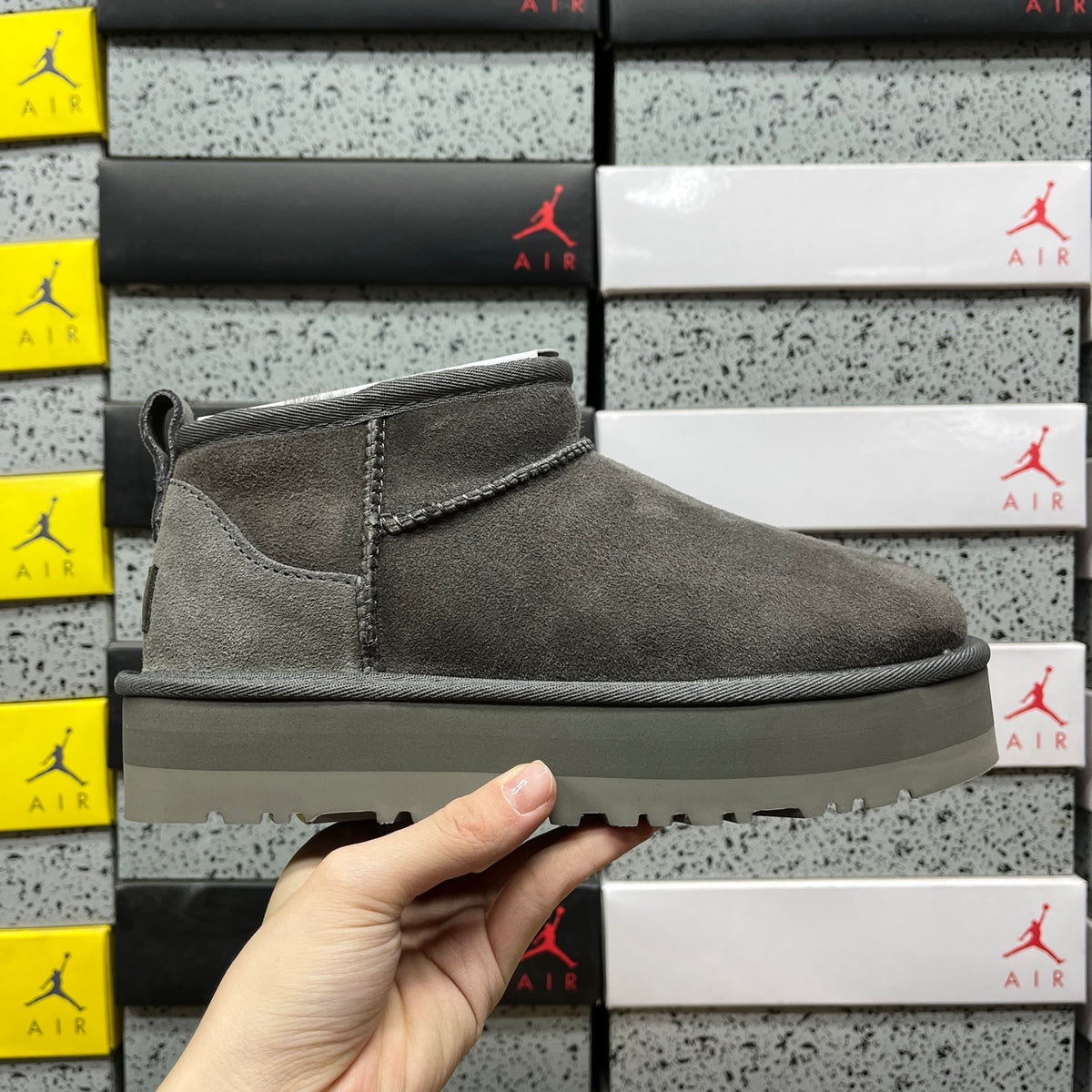 UGG Mini Platform Ankle Boots in Grey