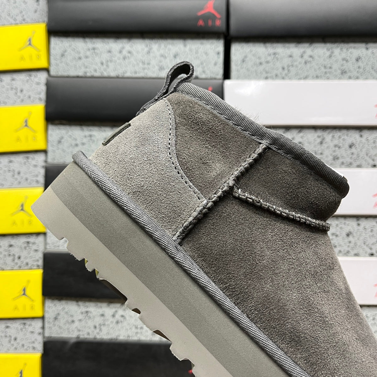 UGG Mini Platform Ankle Boots in Grey