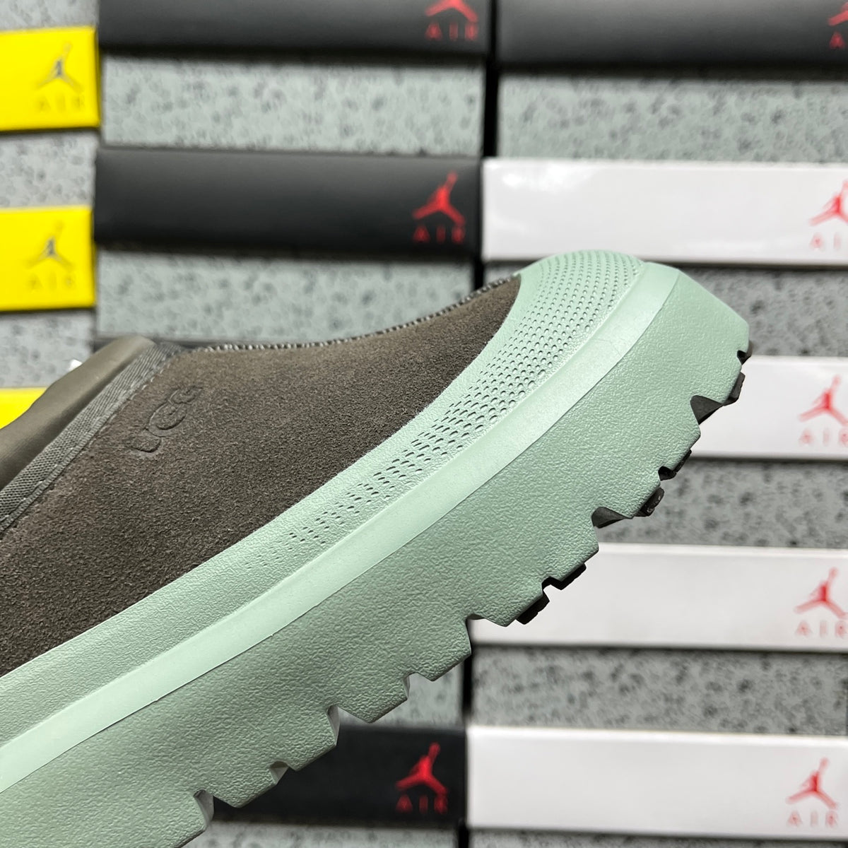 UGG Platform Slip-On Shoes in Charcoal & Mint Green