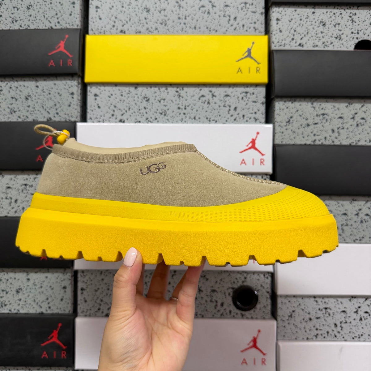 UGG Lug-Sole Slip-On Shoes in Sand & Yellow
