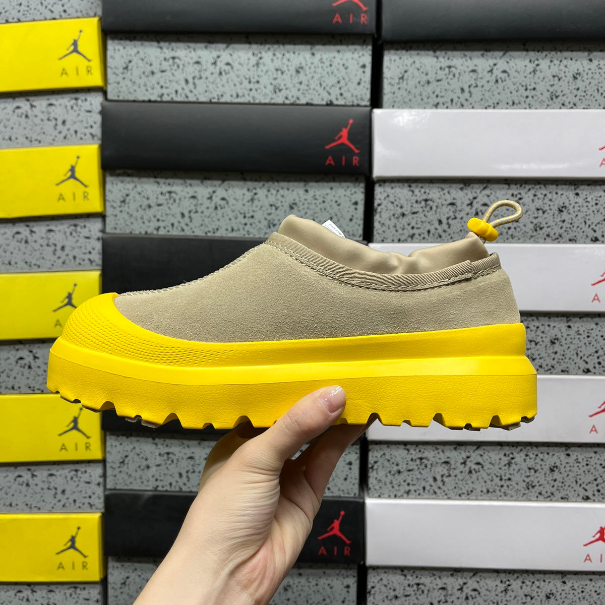 UGG Platform Slip-On Shoes in Sand & Yellow
