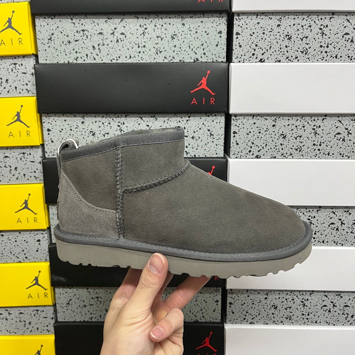 UGG Mini Pull-On Ankle Boots in Grey