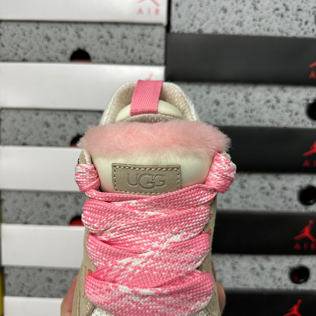 UGG Low-Top Platform Sneakers in White & Pink