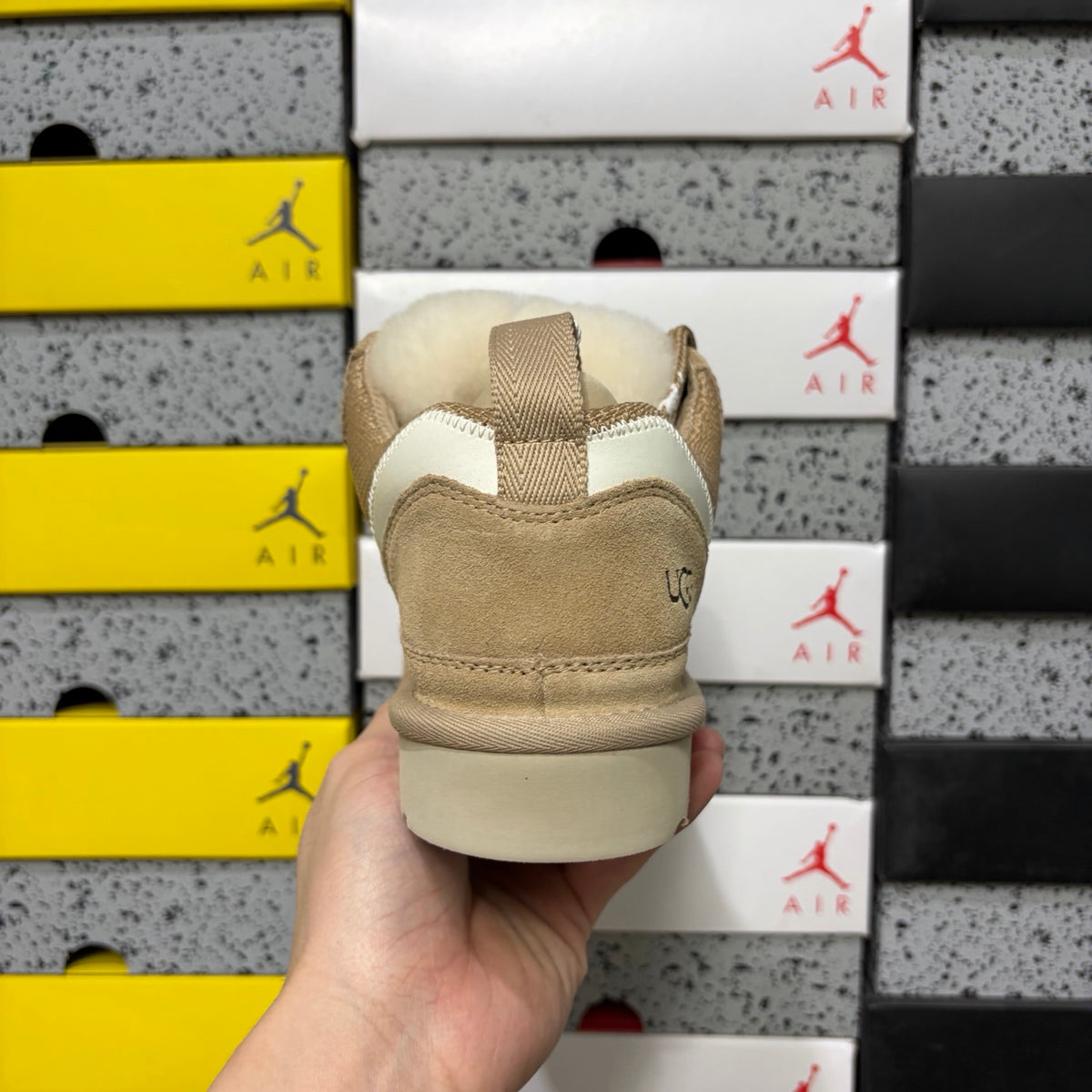 UGG Low-Top Lace-Up Sneakers in Sand