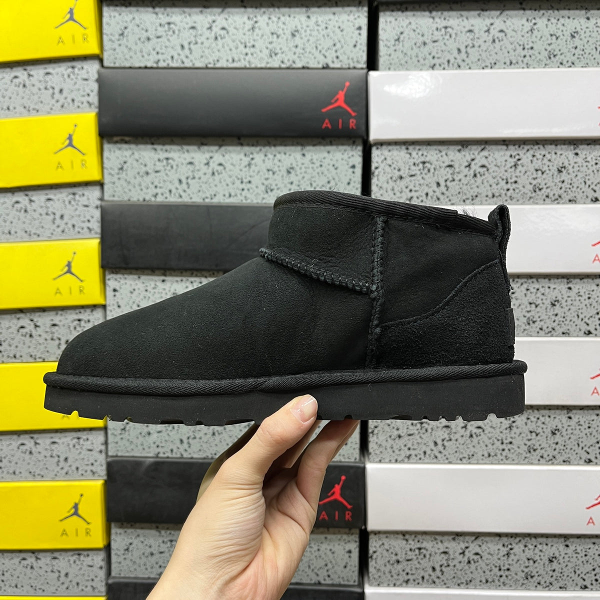 UGG Mini Pull-On Ankle Boots in Black