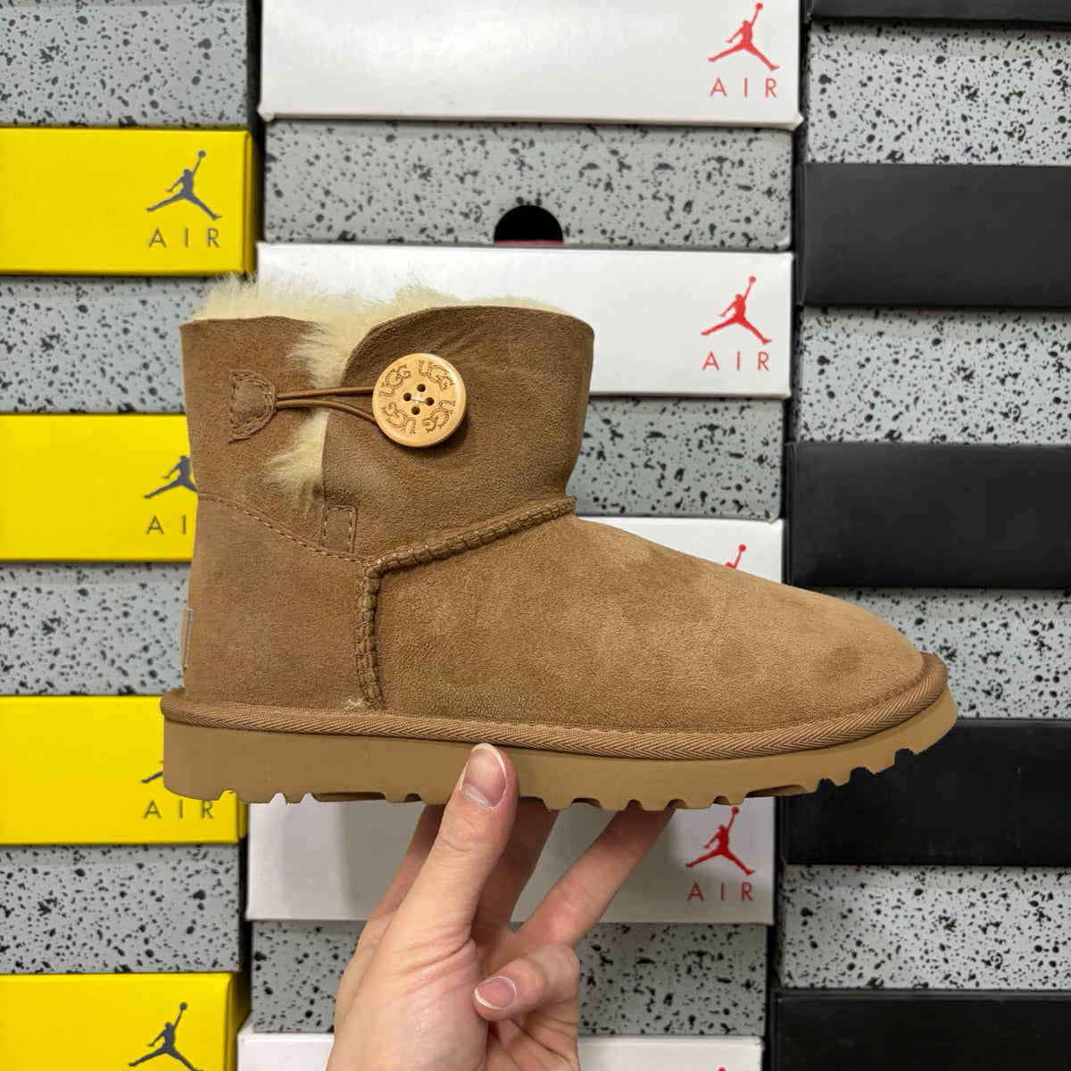 UGG Mid-Calf Button Boots in Chestnut