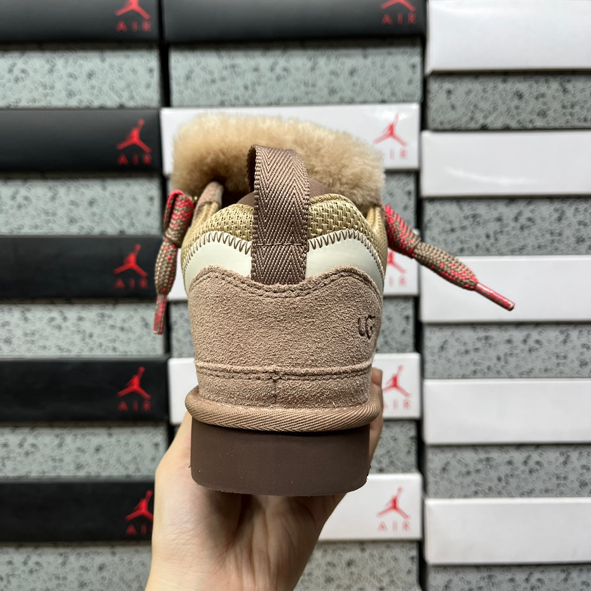 UGG Low-Top Platform Sneakers in Brown & Pink