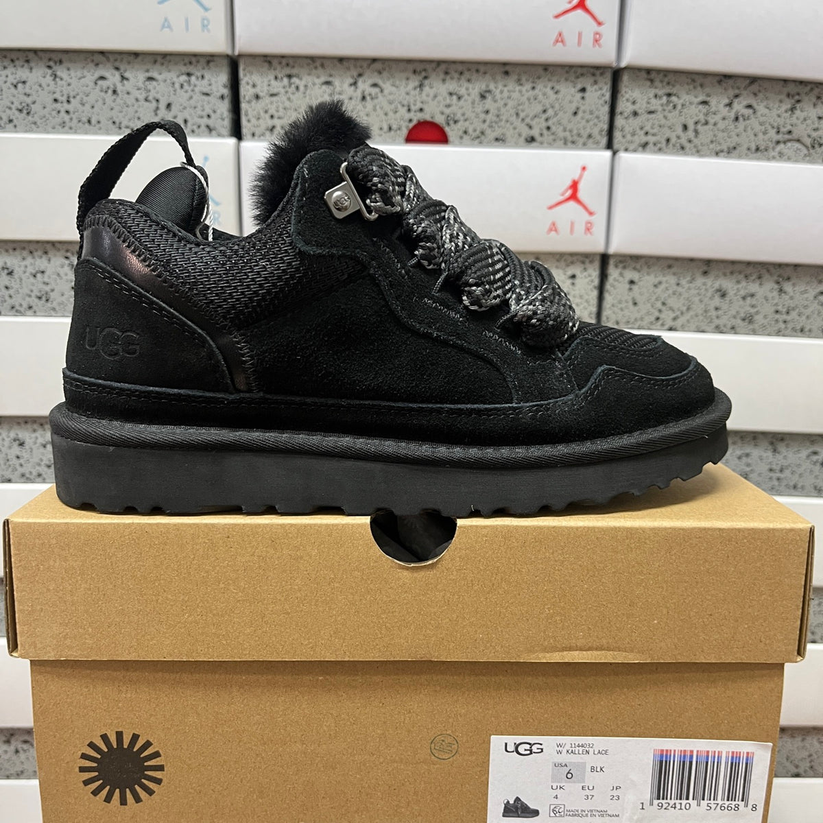 UGG Low-Top Lace-Up Sneakers in Black