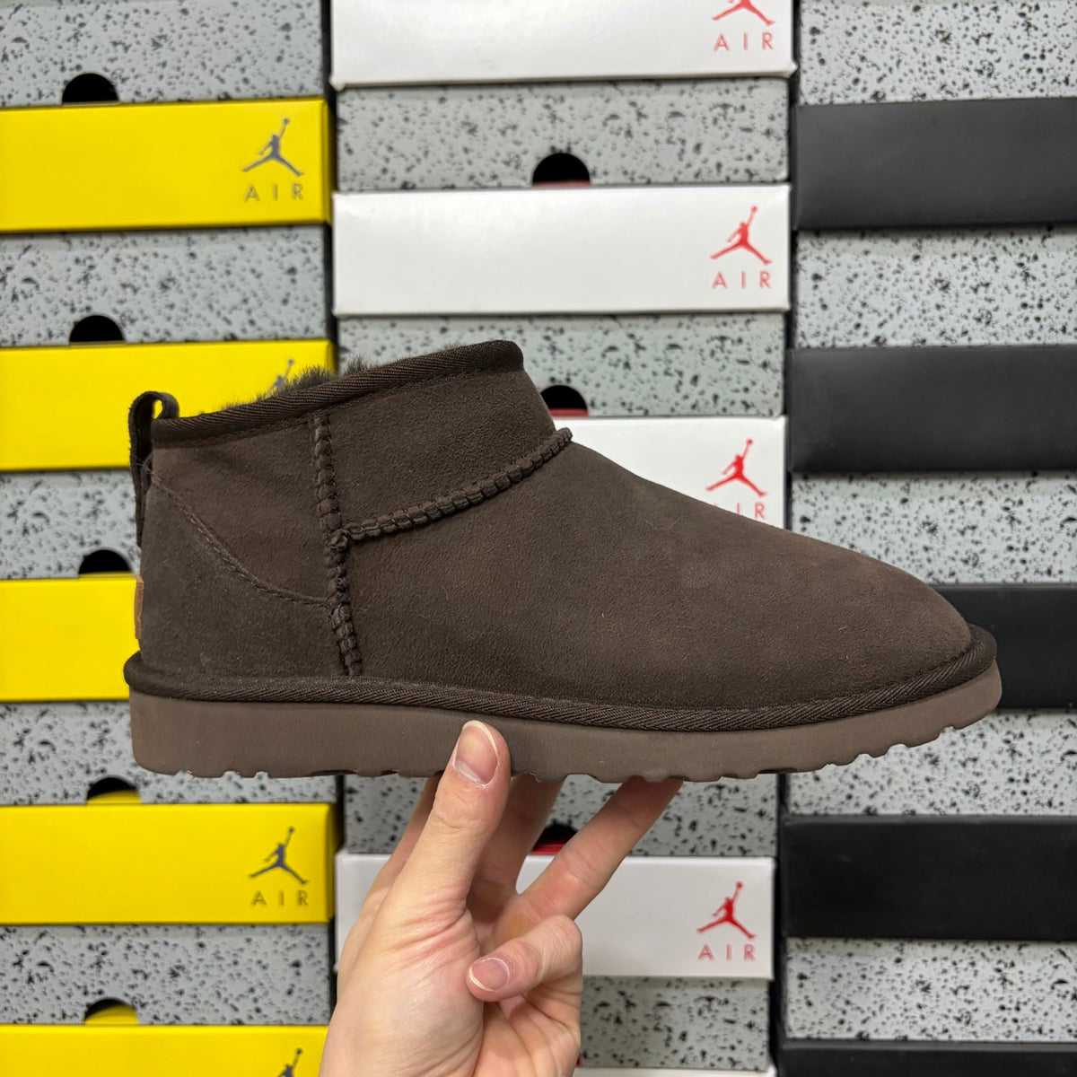 UGG Mini Pull-On Ankle Boots in Chocolate Brown