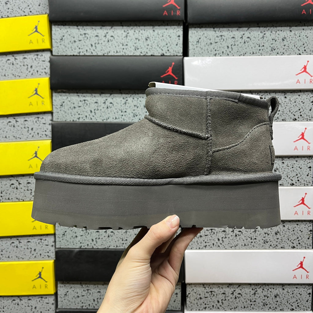 UGG Mini Platform Ankle Boots in Grey