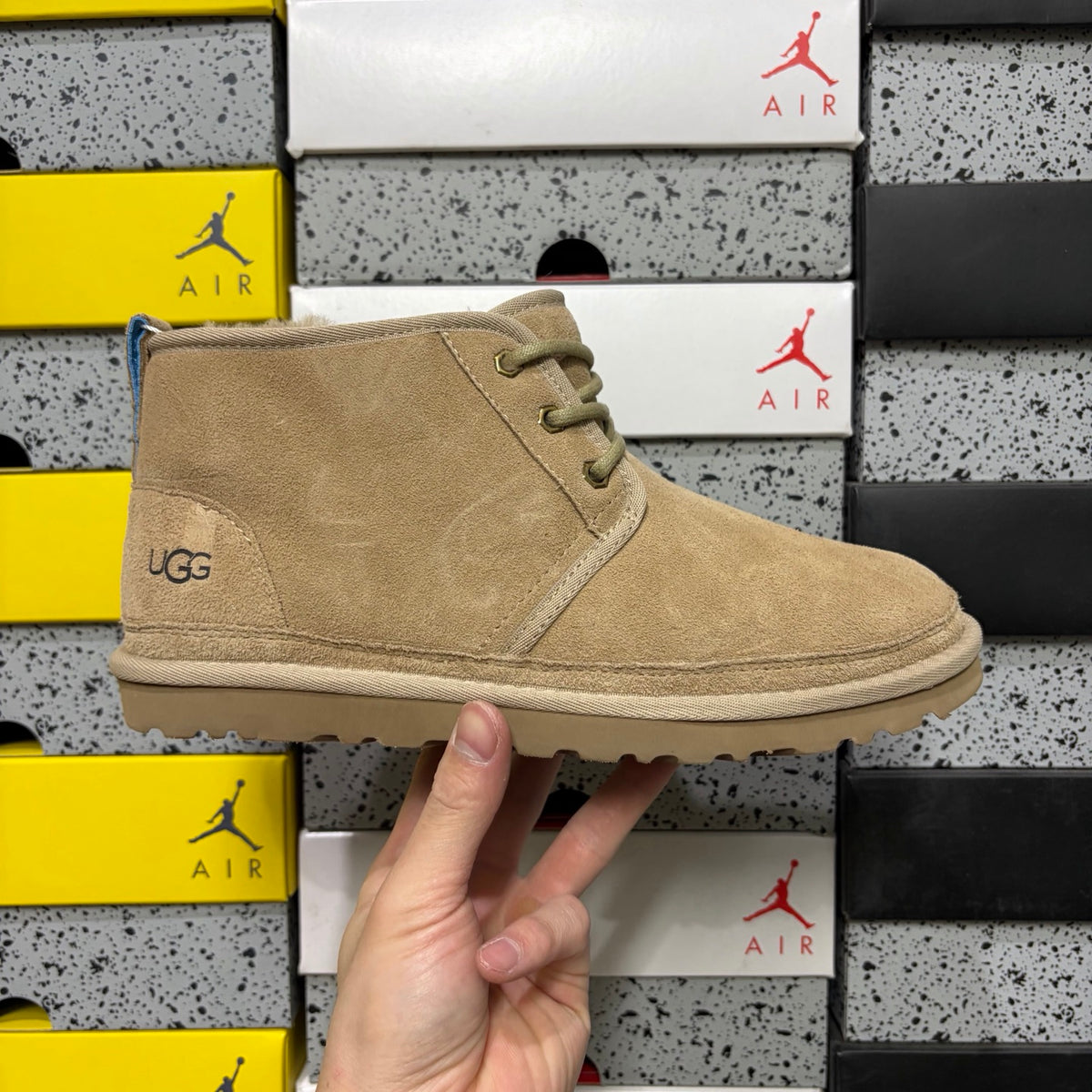 UGG Lace-Up Chukka Ankle Boots in Sand