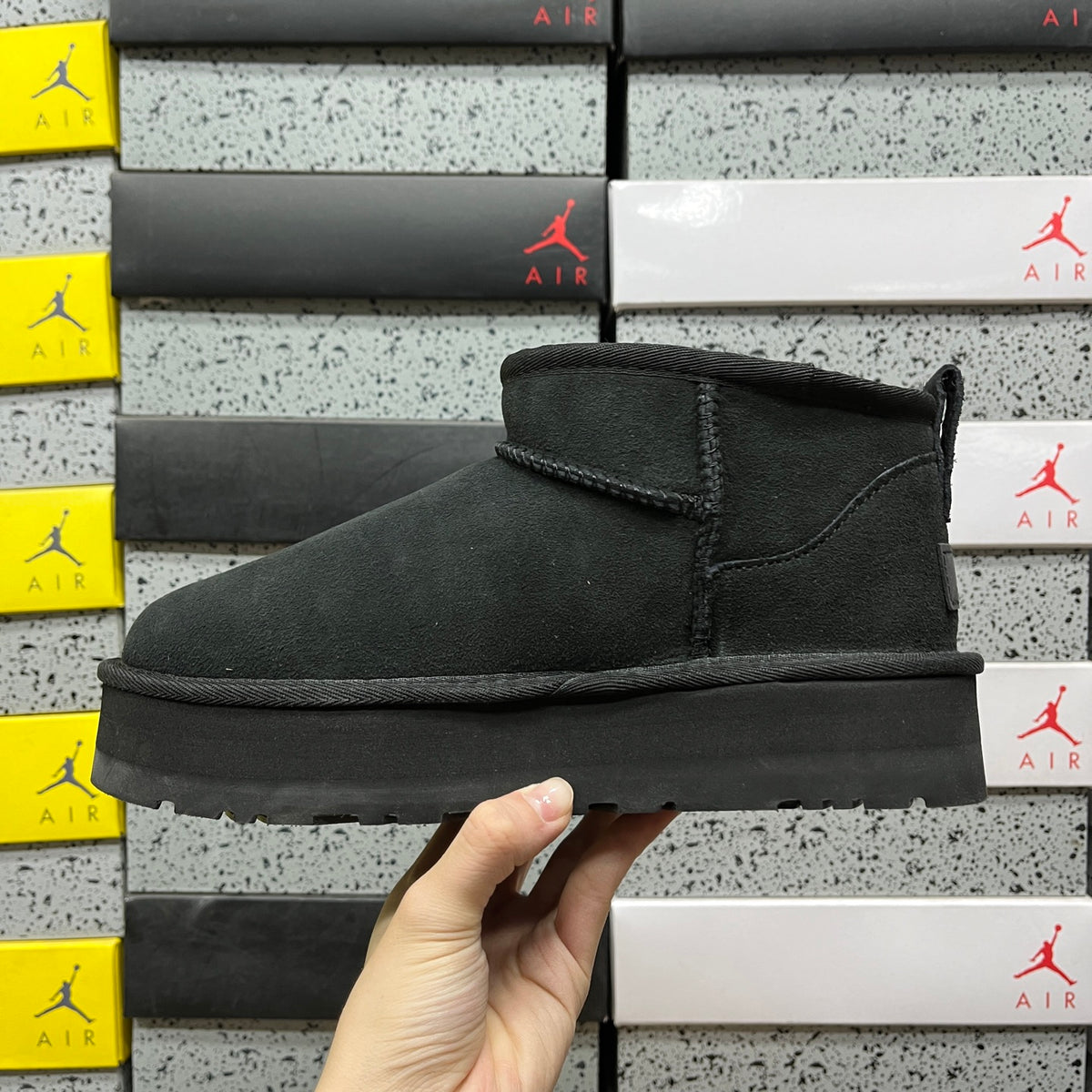 UGG Mini Platform Ankle Boots in Black