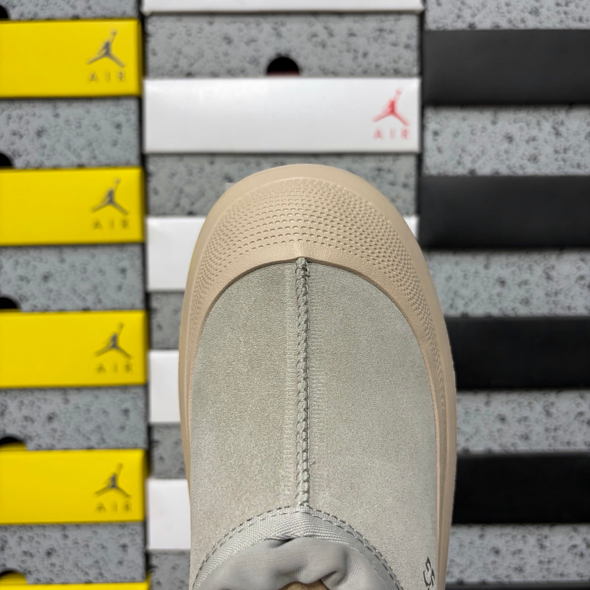 UGG Lug-Sole Slip-On Shoes in Grey & Cream