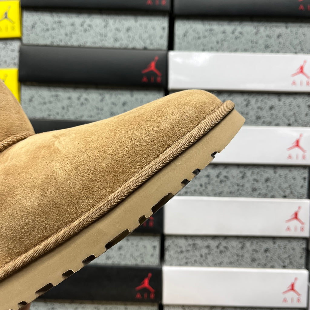 UGG Mini Button Ankle Boots in Chestnut