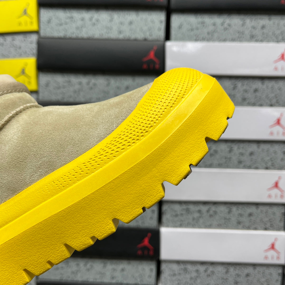 UGG Slip-On Platform Ankle Boots in Sand & Yellow