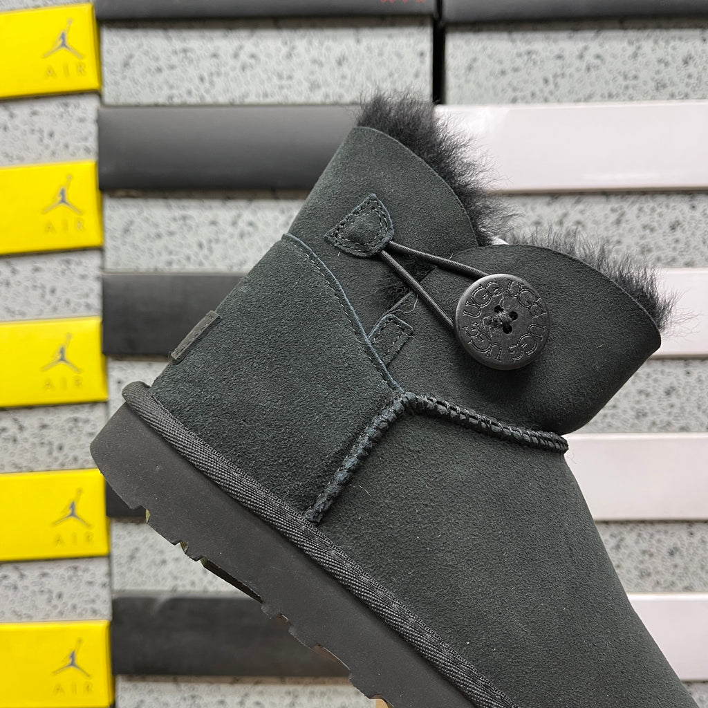 UGG Mini Button Ankle Boots in Black