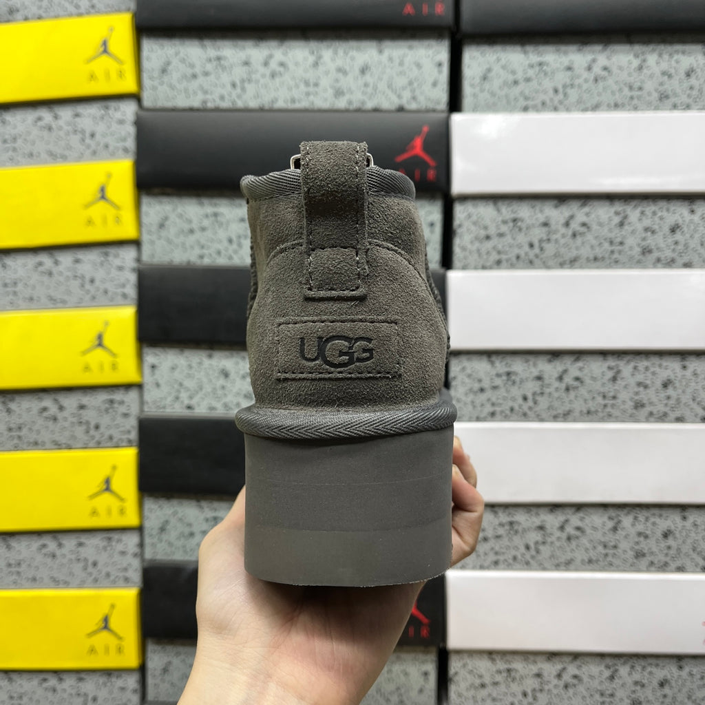 UGG Mini Platform Ankle Boots in Grey