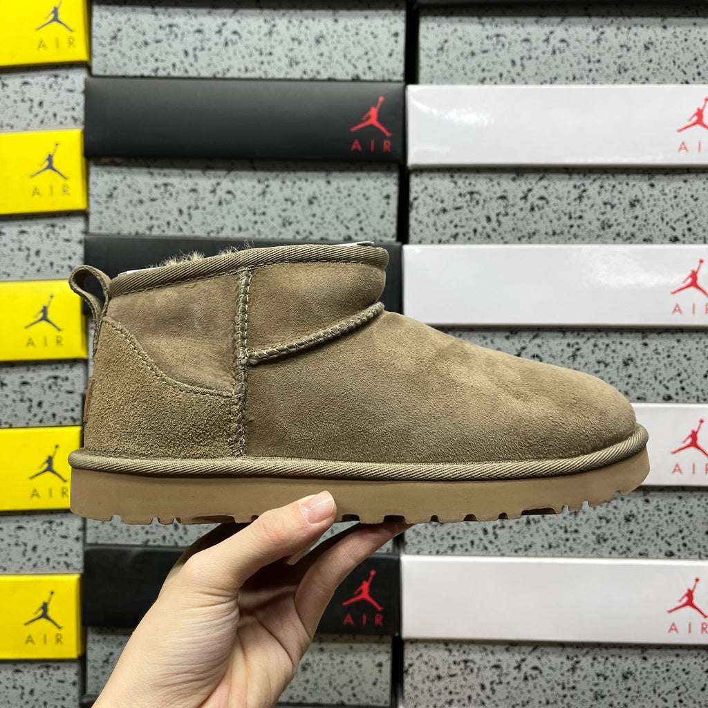 UGG Mini Pull-On Ankle Boots in Antelope Brown