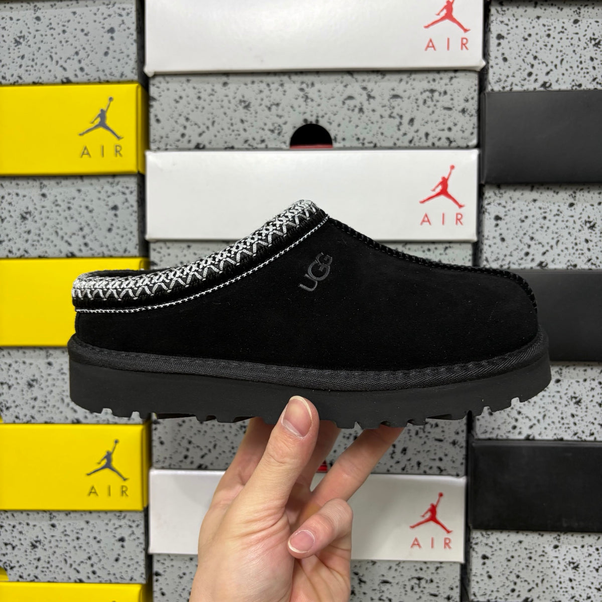 UGG Decorative-Trim Slip-On Shoes in Black