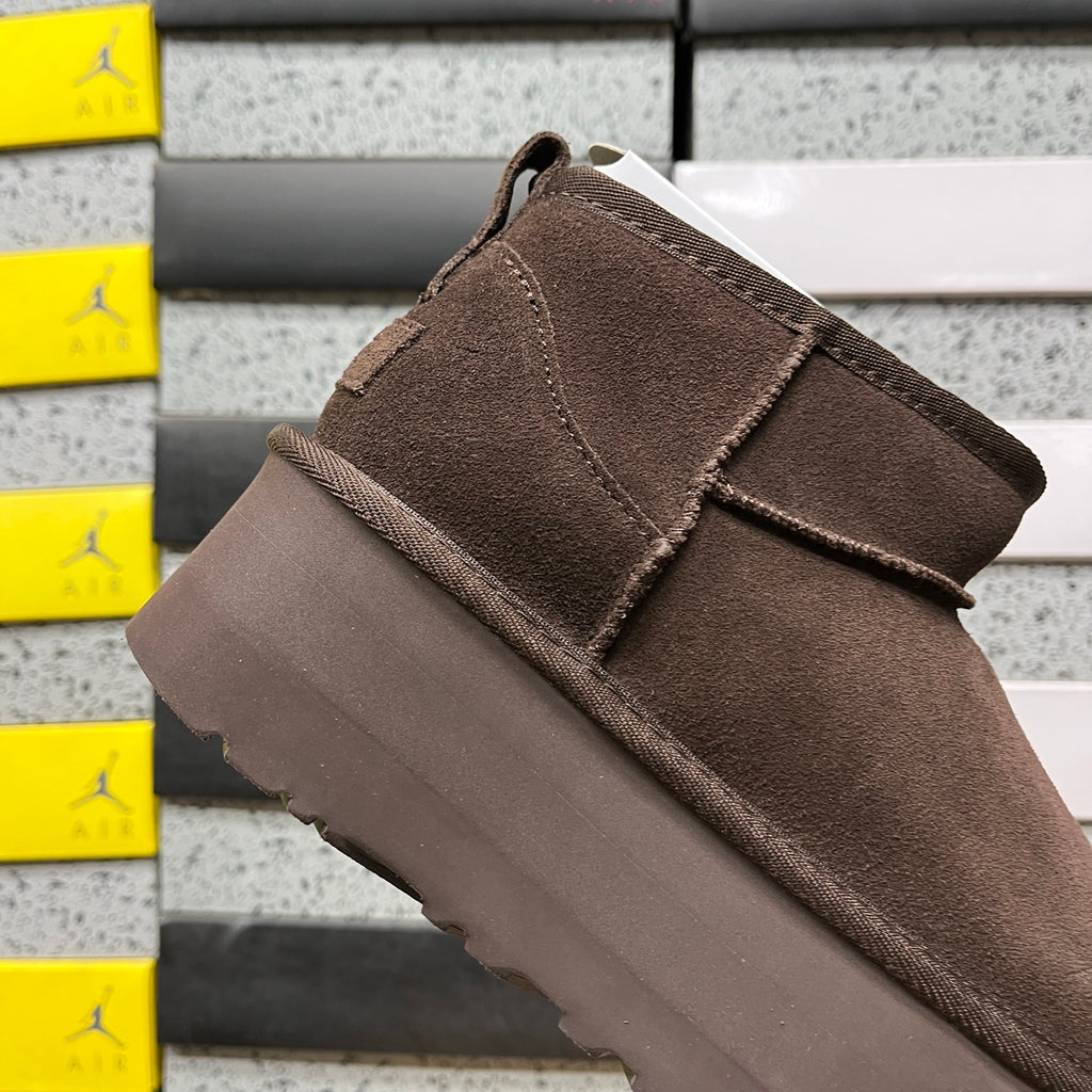 UGG Mini Platform Ankle Boots in Chocolate Brown