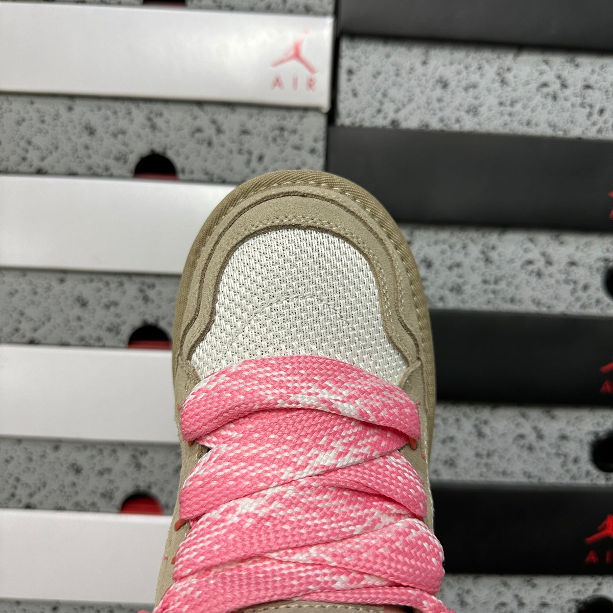 UGG Low-Top Platform Sneakers in White & Pink