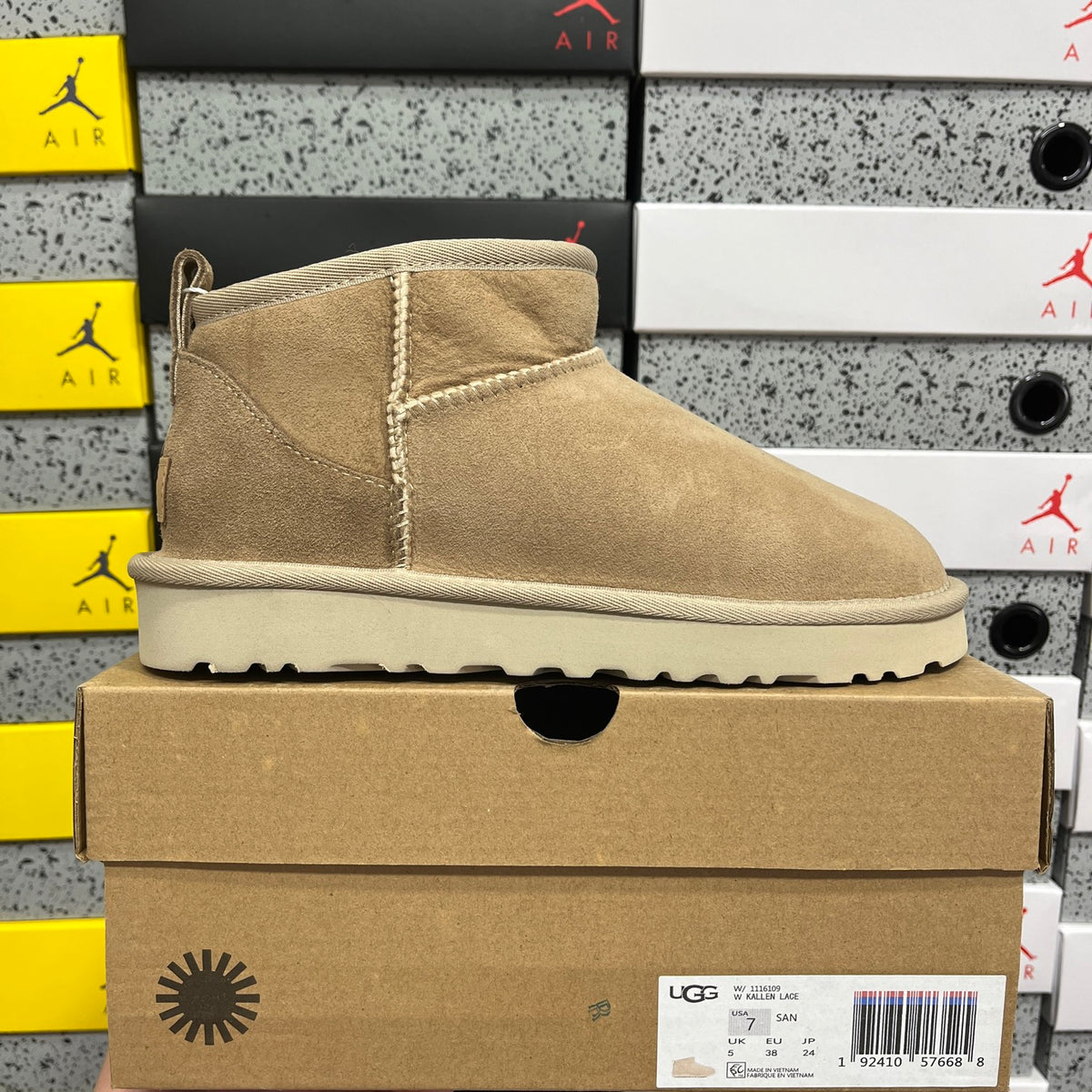 UGG Mini Pull-On Ankle Boots in Sand