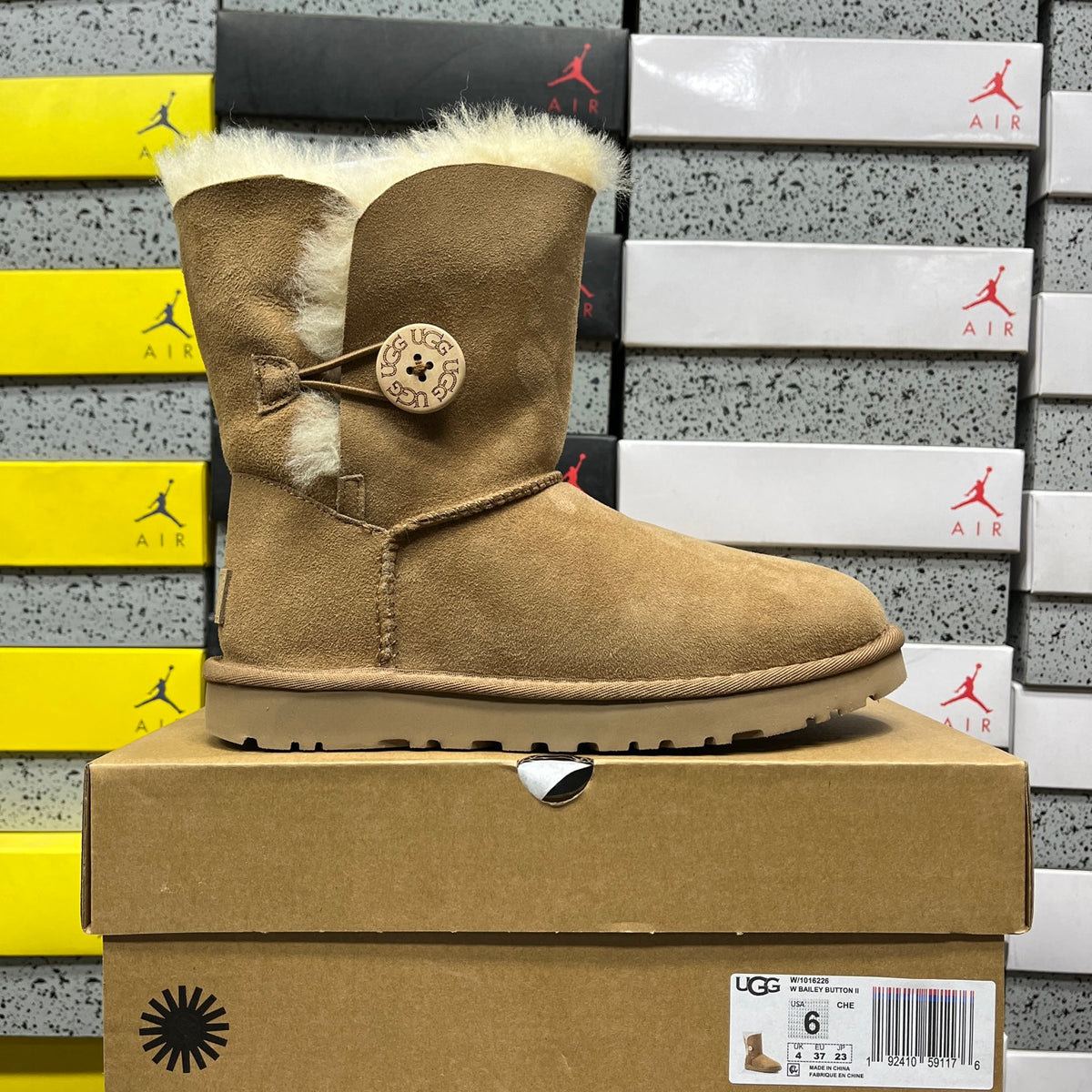 UGG Mid-Calf Button Boots in Chestnut