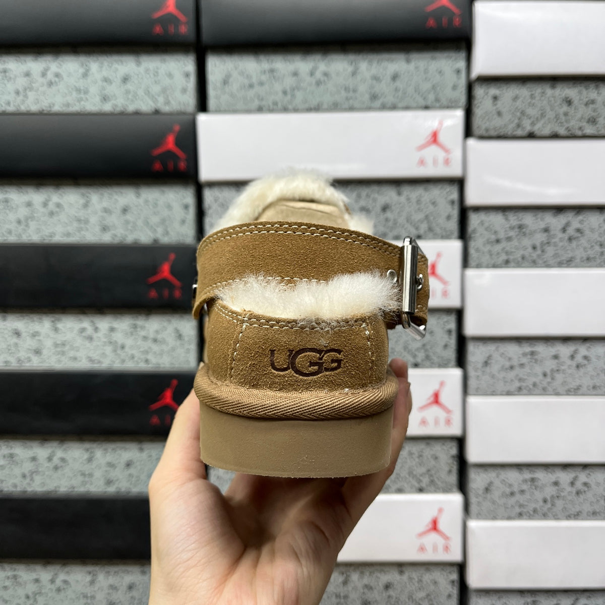 UGG Buckle-Strap Clogs in Chestnut