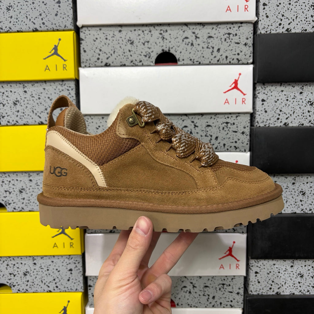 UGG Low-Top Lace-Up Sneakers in Chestnut