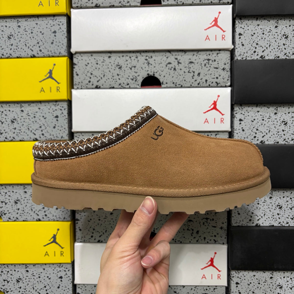 UGG Decorative-Trim Slip-On Shoes in Chestnut