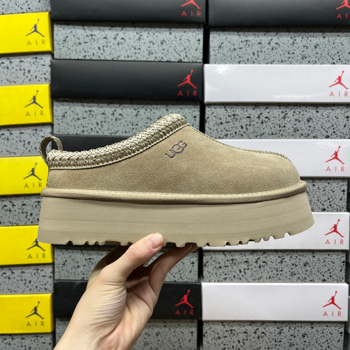 UGG Platform Slip-On Shoes in Mustard Seed