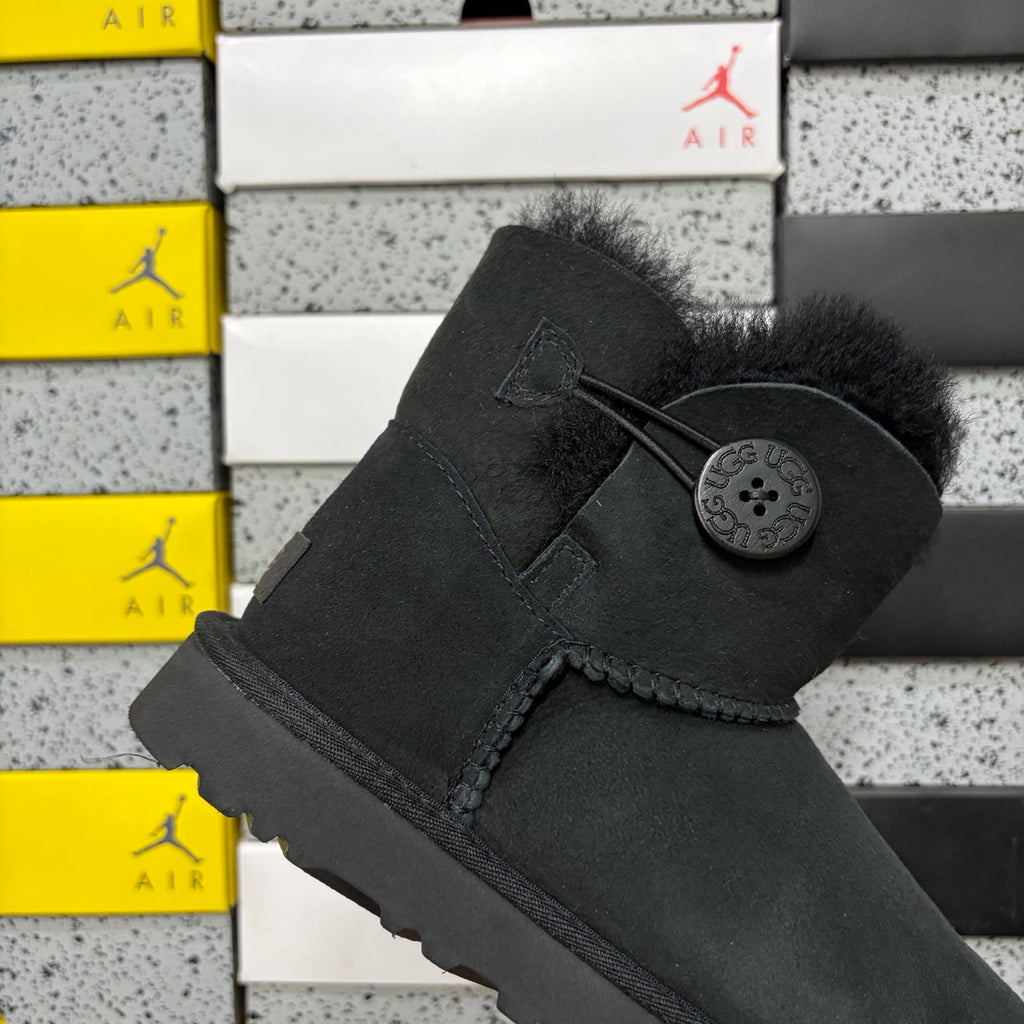 UGG Mid-Calf Button Boots in Black