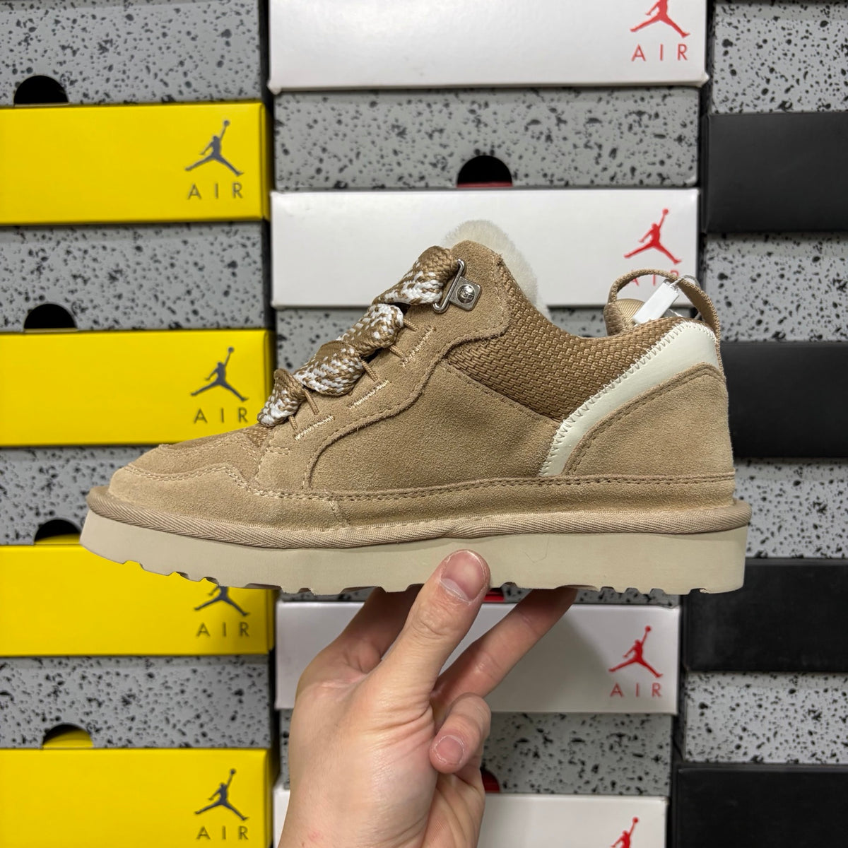 UGG Low-Top Lace-Up Sneakers in Sand