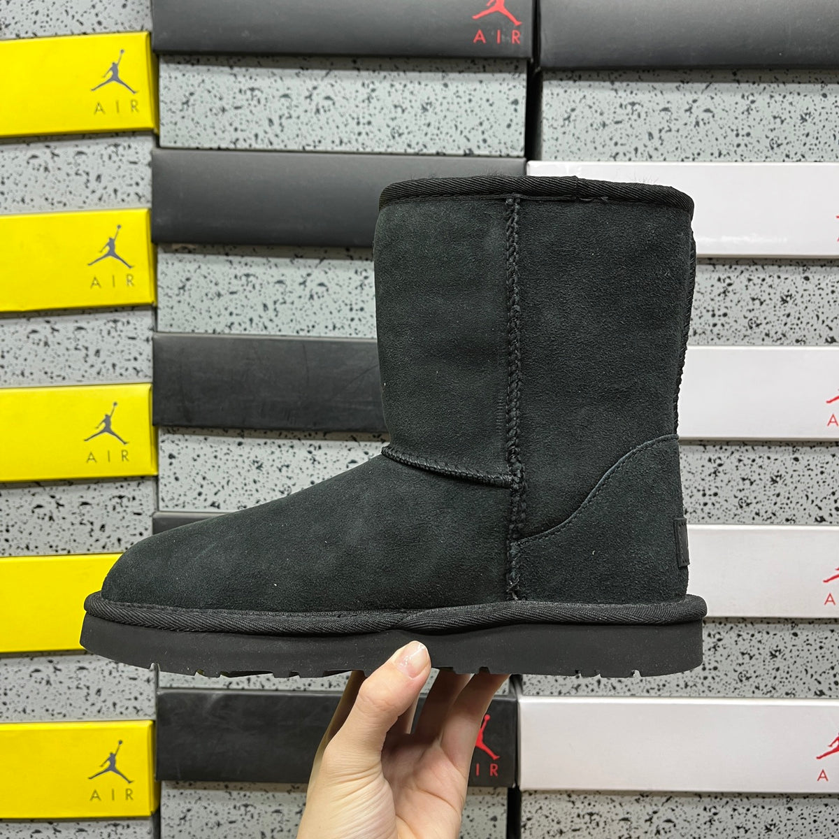 UGG Mid-Calf Pull-On Boots in Black