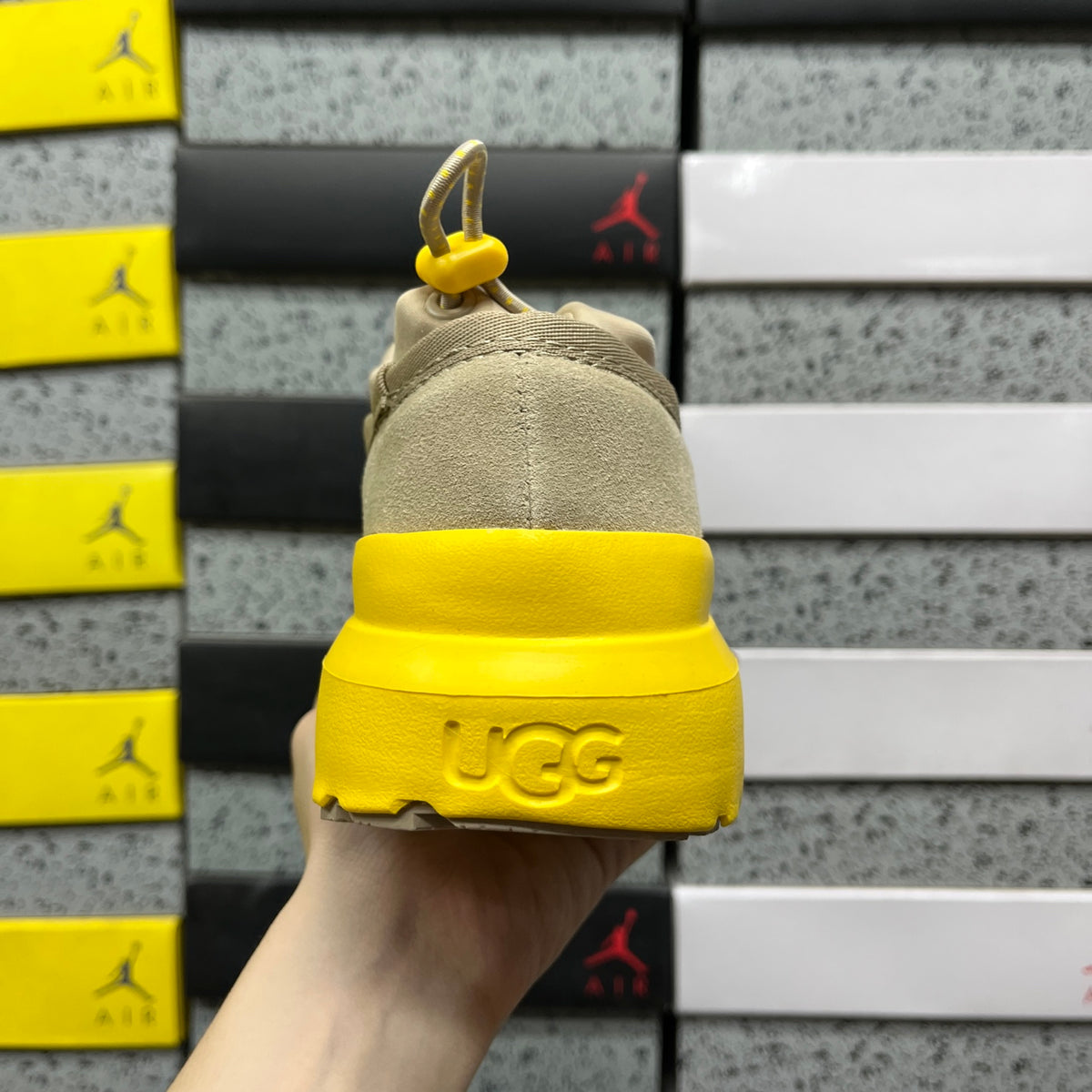 UGG Platform Slip-On Shoes in Sand & Yellow