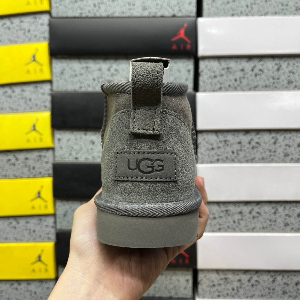 UGG Mini Pull-On Ankle Boots in Grey
