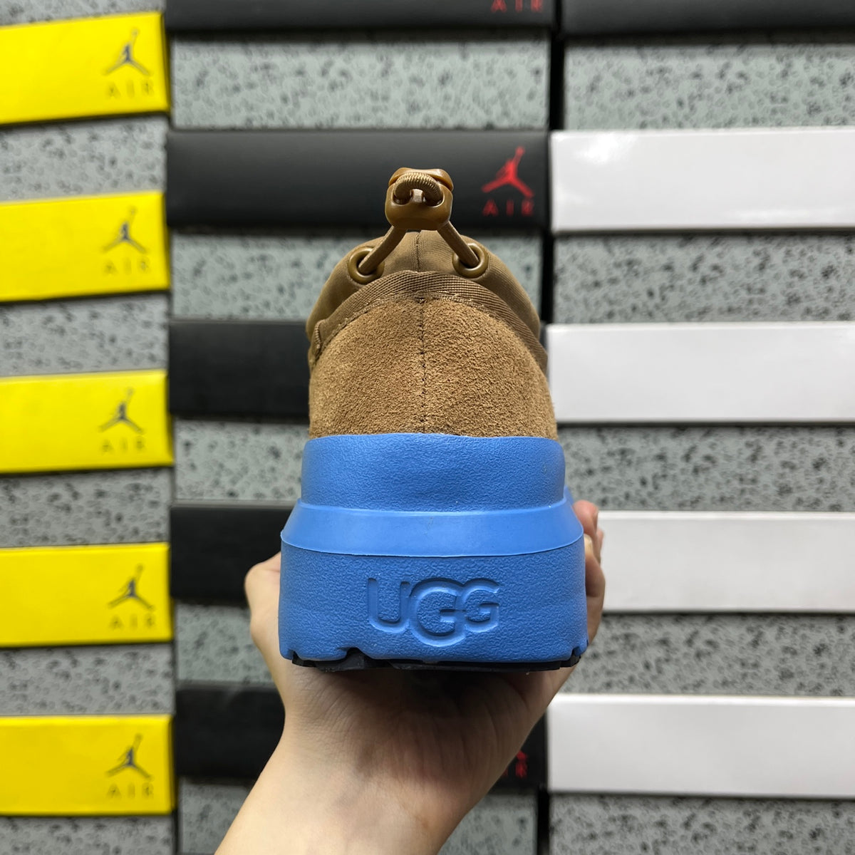 UGG Platform Slip-On Shoes in Chestnut & Blue