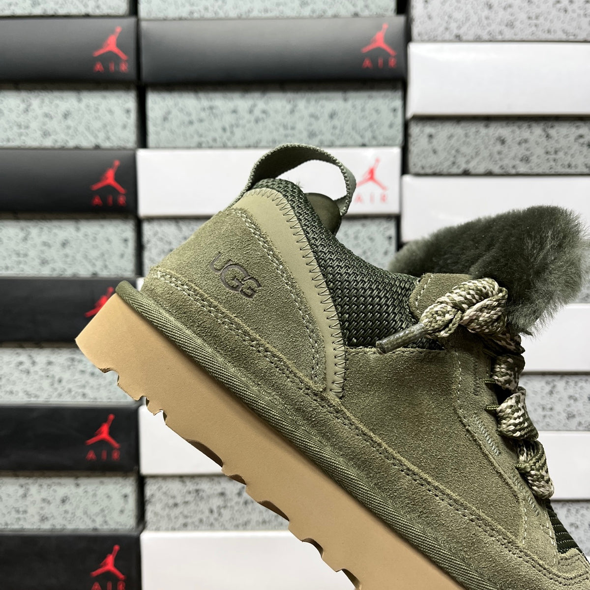 UGG Low-Top Platform Sneakers in Moss Green