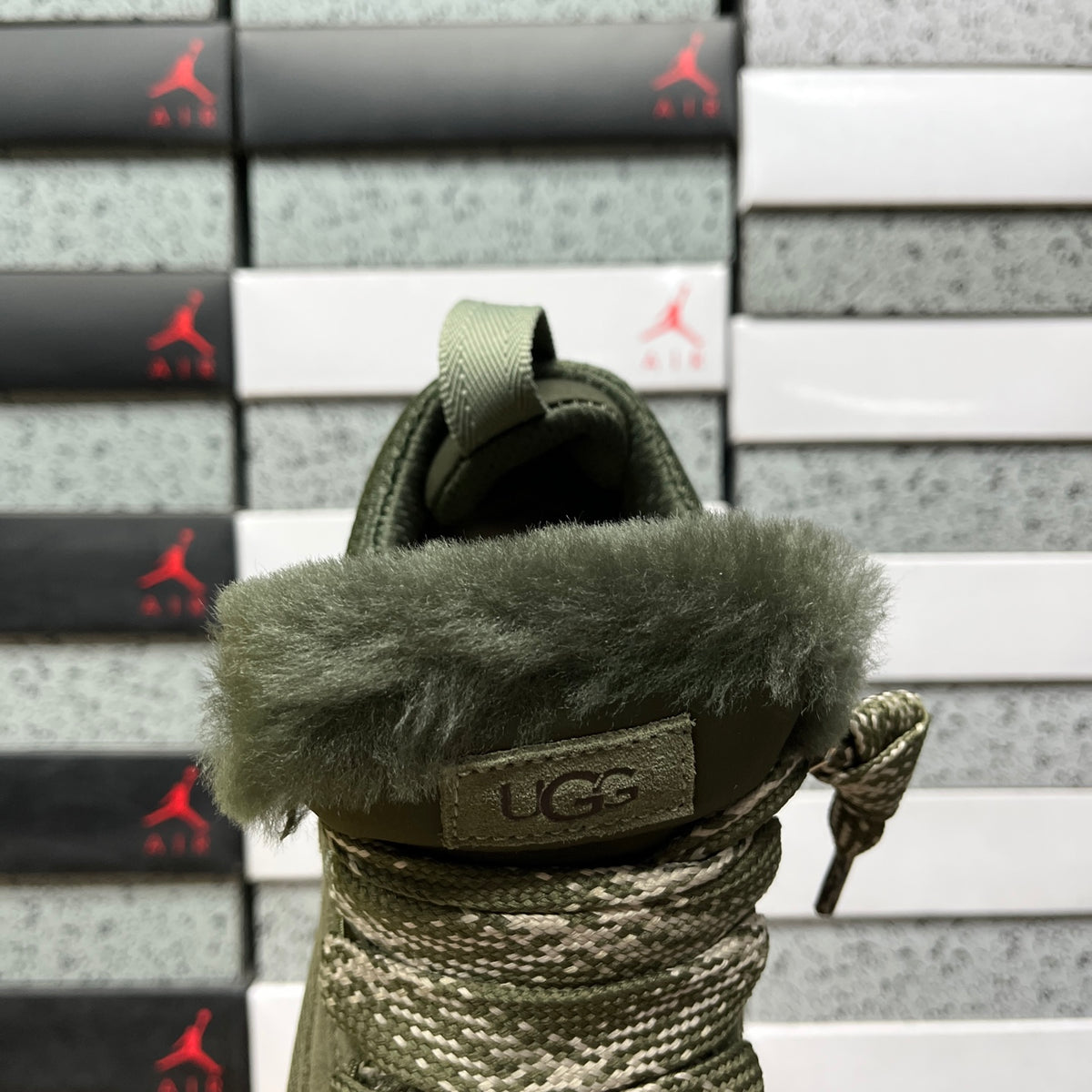 UGG Low-Top Platform Sneakers in Moss Green