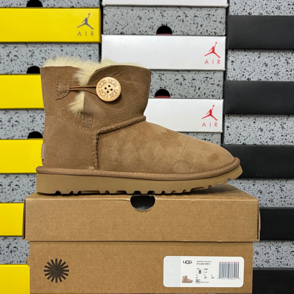 UGG Mid-Calf Button Boots in Chestnut