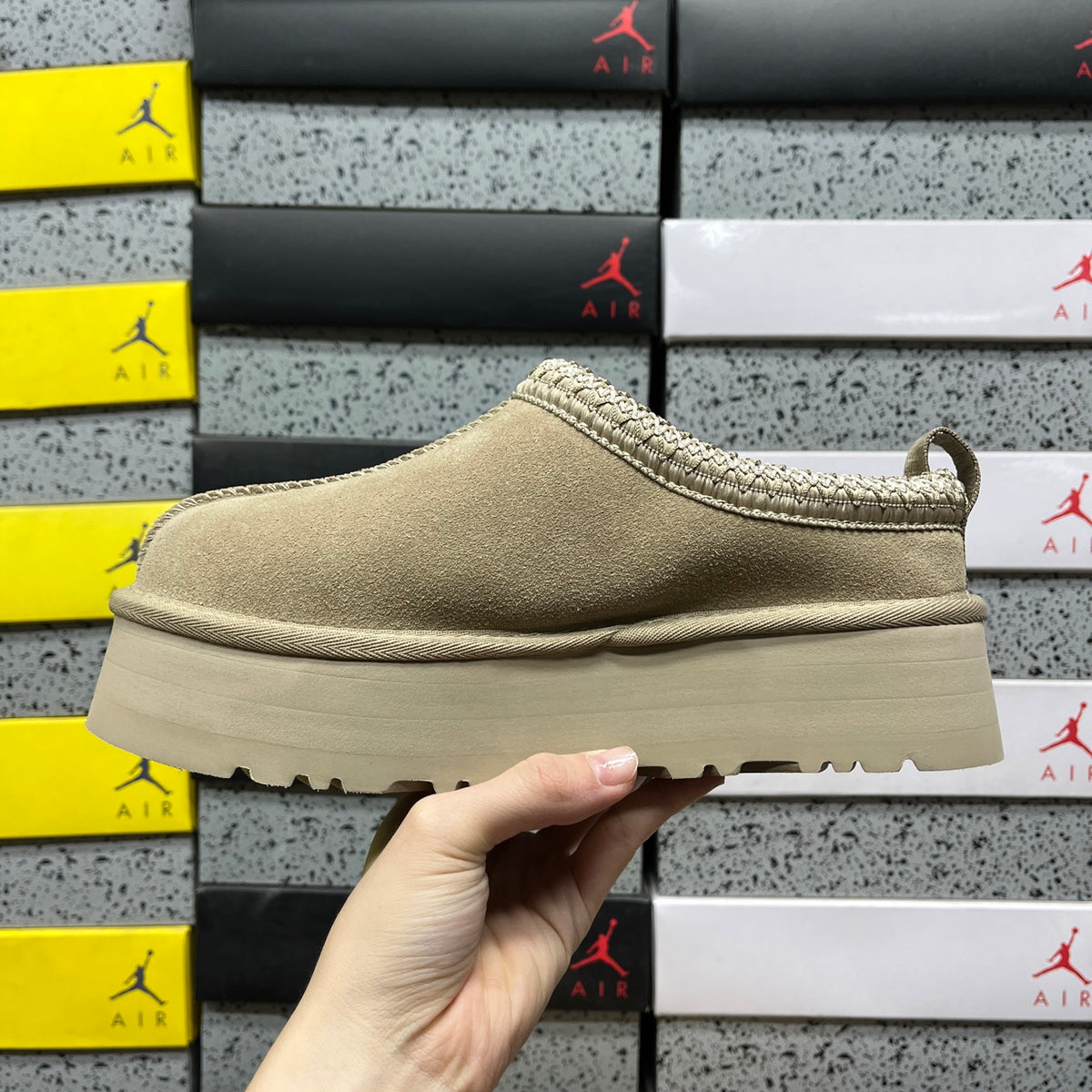 UGG Platform Slip-On Shoes in Mustard Seed