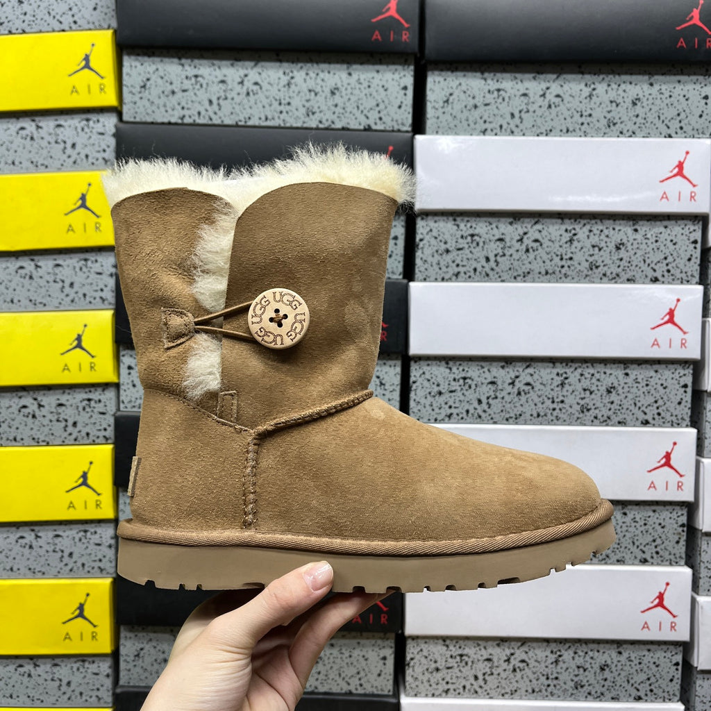UGG Mid-Calf Button Boots in Chestnut