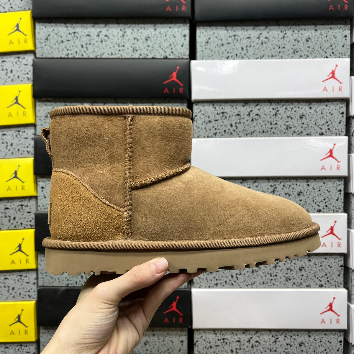 UGG Mini Pull-On Ankle Boots in Chestnut