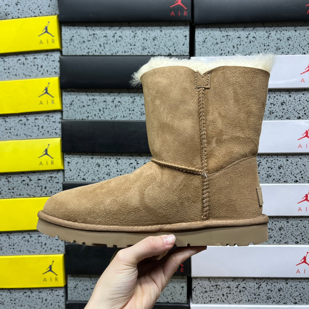UGG Mid-Calf Button Boots in Chestnut