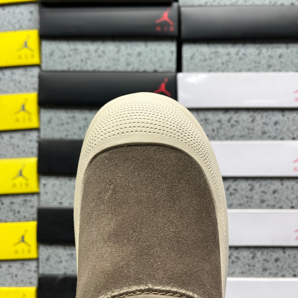 UGG Slip-On Platform Ankle Boots in Olive & Cream