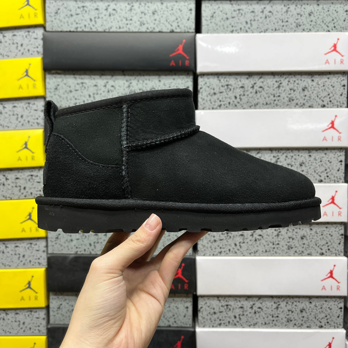 UGG Mini Pull-On Ankle Boots in Black