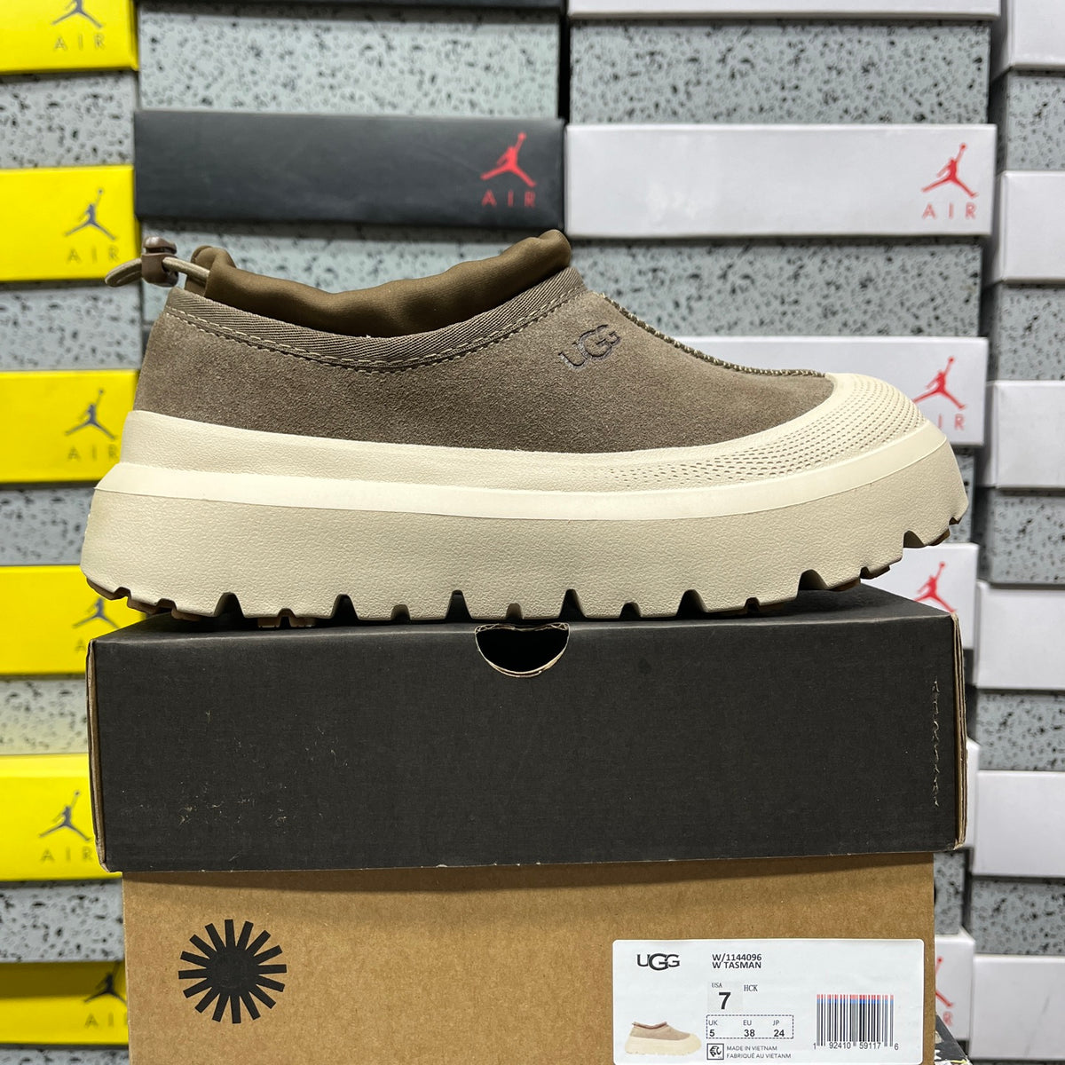 UGG Platform Slip-On Shoes in Walnut & Cream